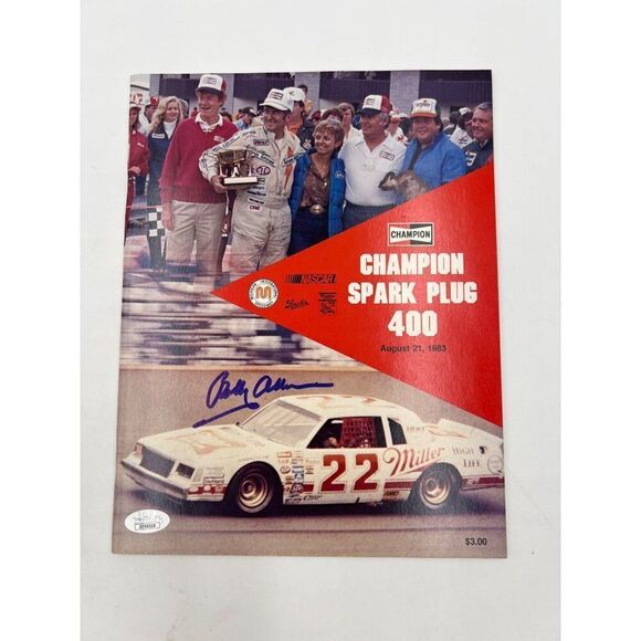 Bobby Allison Signed Vintage Program 1983 Champion Spark Plug 400 JSA COA - Picture 2 of 6